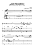 JS Bach • Air on the G String from Suite No. 3 BWV 1068 | oboe & piano sheet music w/ chords mini preview
