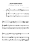 JS Bach • Air on the G String from Suite No. 3 BWV 1068 | clarinet & piano sheet music mini preview