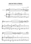JS Bach • Air on the G String from Suite No. 3 BWV 1068 | clarinet & piano sheet music w/ chords mini preview