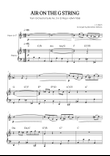JS Bach • Air on the G String from Suite No. 3 BWV 1068 | french horn & piano sheet music w/ chords mini preview