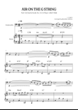 JS Bach • Air on the G String from Suite No. 3 BWV 1068 | cello & piano sheet music w/ chords mini preview