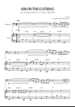 JS Bach • Air on the G String from Suite No. 3 BWV 1068 | bassoon & piano sheet music w/ chords mini preview