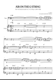 JS Bach • Air on the G String from Suite No. 3 BWV 1068 | tuba & piano sheet music w/ chords mini preview