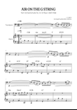 JS Bach • Air on the G String from Suite No. 3 BWV 1068 | trombone & piano sheet music w/ chords mini preview