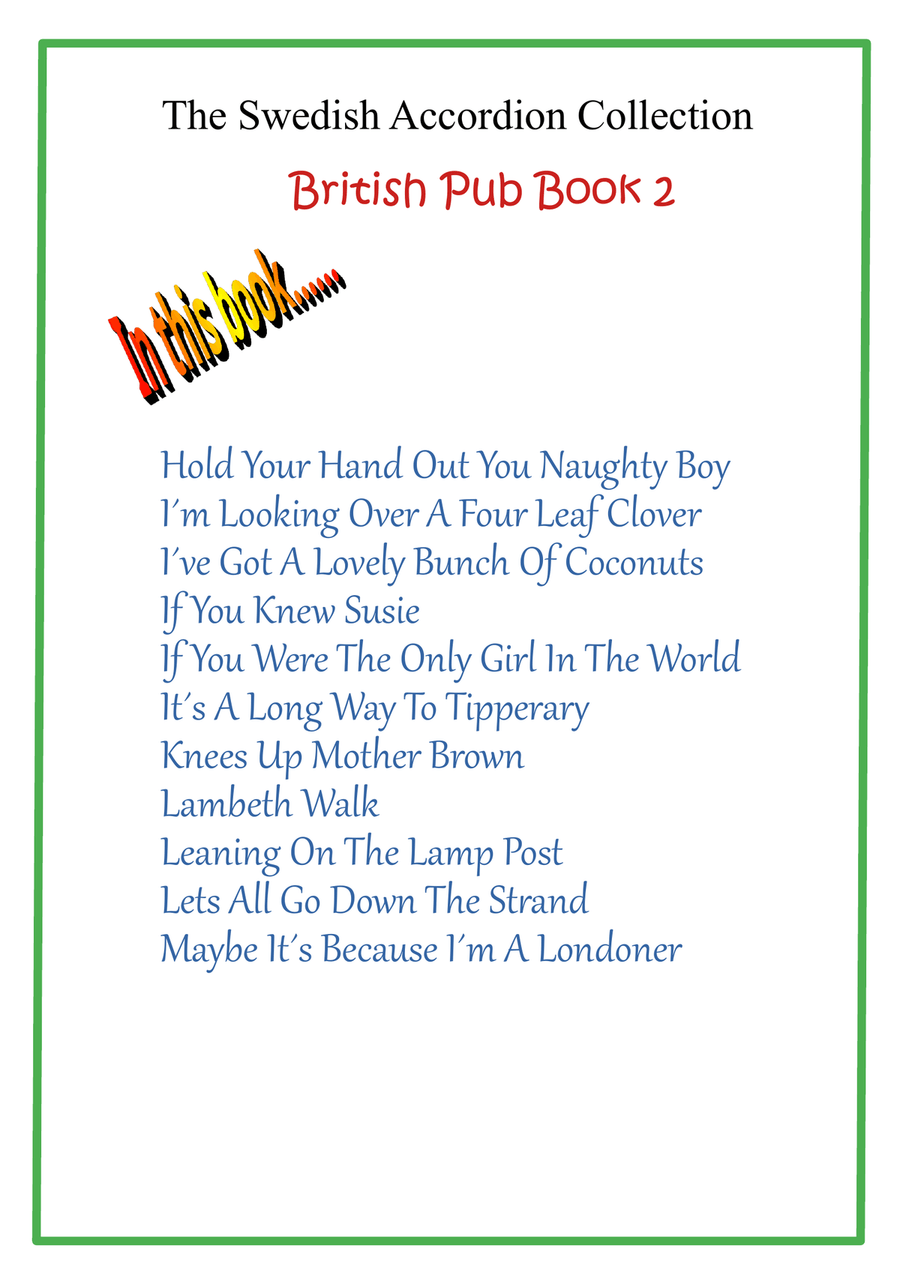 British Pub Accordion Music Book 2 Accordion scores gallery preview page 3