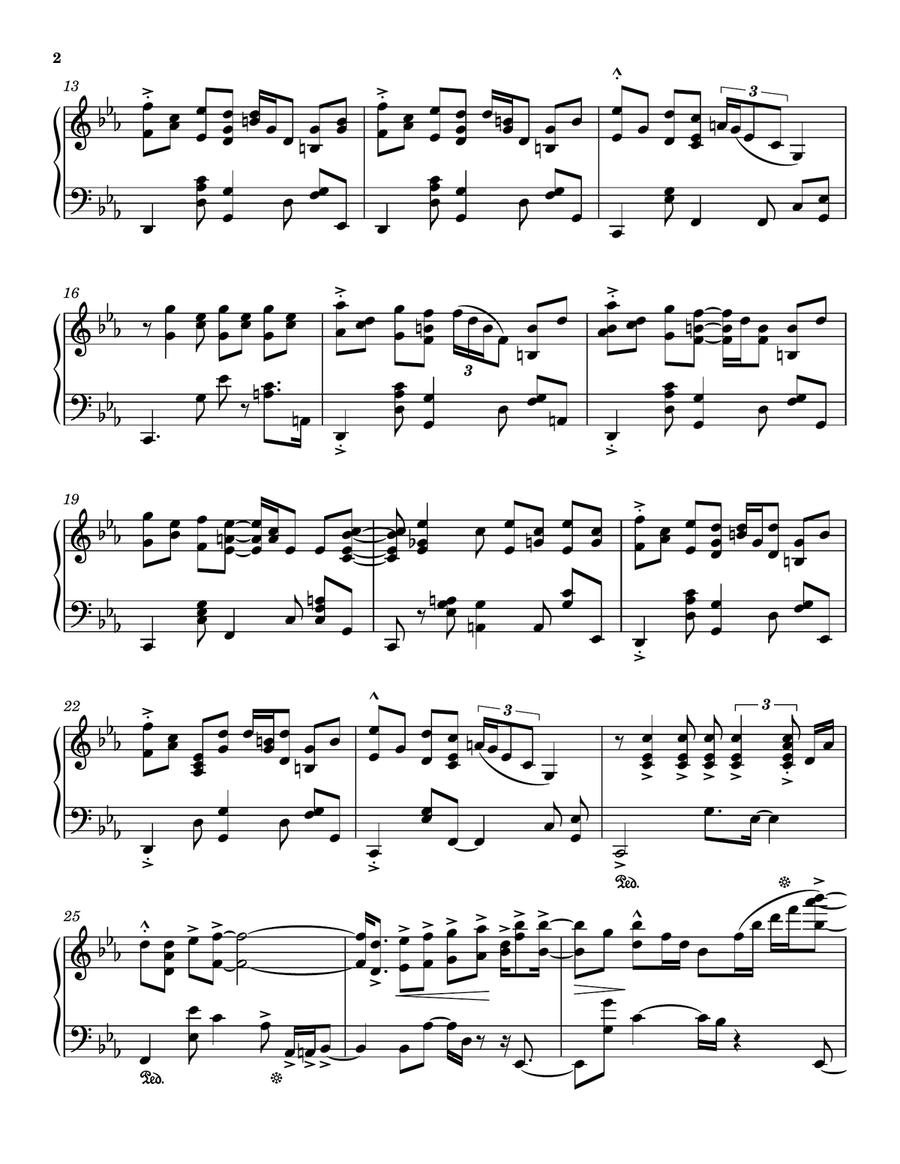 Sway (Quien Sera) Piano Solo scores gallery preview page 2