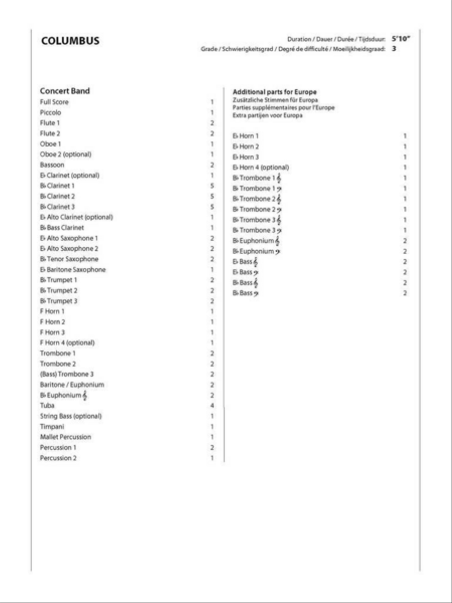 Columbus Concert Band scores gallery preview page 2