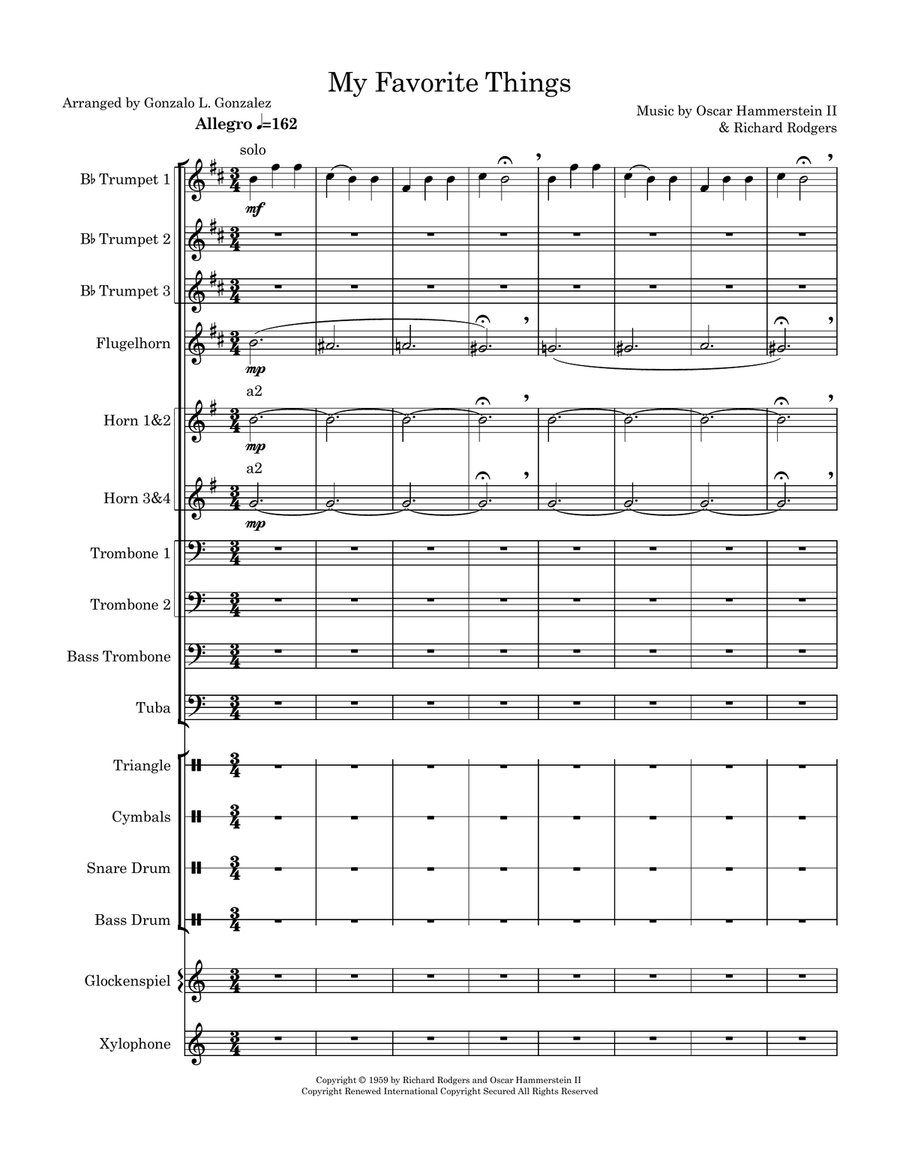 My Favorite Things Brass Ensemble scores gallery preview page 2
