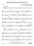 Never Gonna Give You Up (arr. Larry Moore) - Violin 2