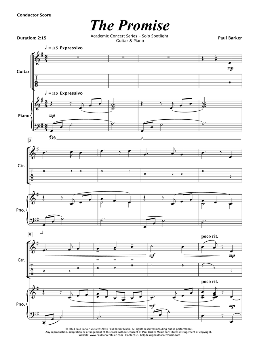 The Promise (Electric Guitar and Piano) Electric Guitar scores gallery preview page 2