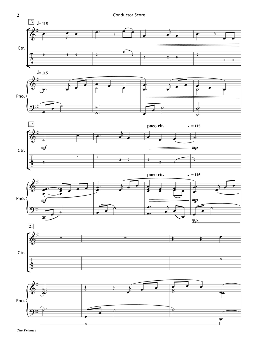 The Promise (Electric Guitar and Piano) Electric Guitar scores gallery preview page 3