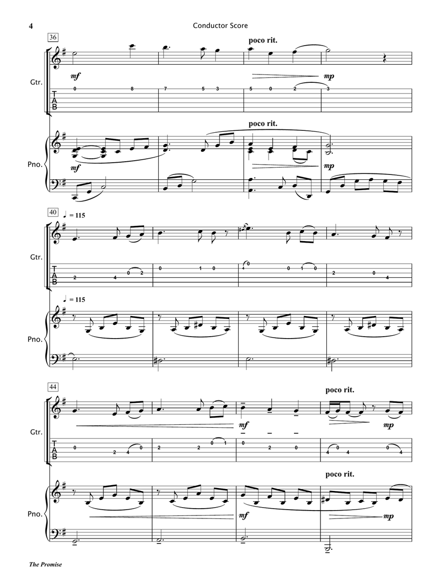 The Promise (Electric Guitar and Piano) Electric Guitar scores gallery preview page 5