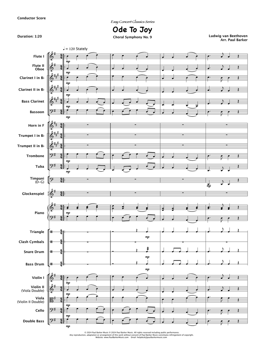 Ode To Joy (Full Orchestra) Full Orchestra scores gallery preview page 3