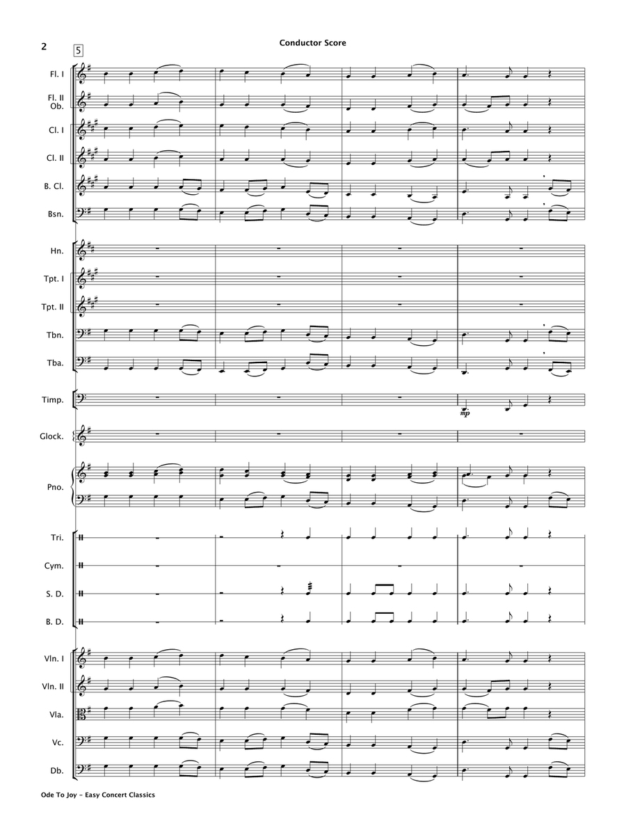 Ode To Joy (Full Orchestra) Full Orchestra scores gallery preview page 4