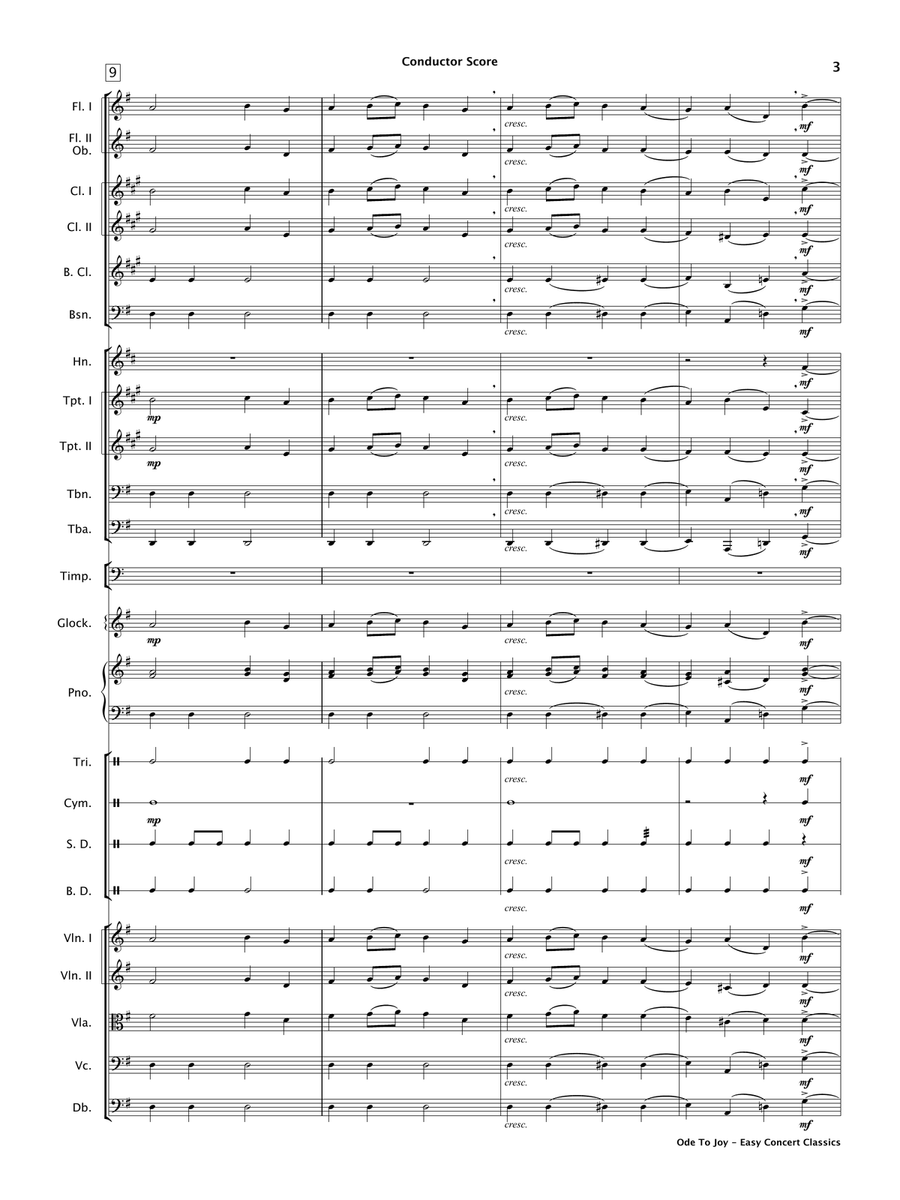 Ode To Joy (Full Orchestra) Full Orchestra scores gallery preview page 5