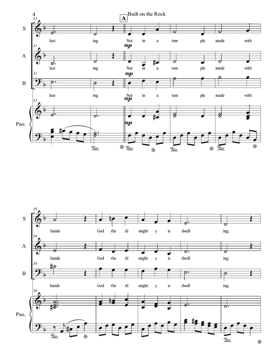Built on the Rock 3-Part scores gallery preview page 4