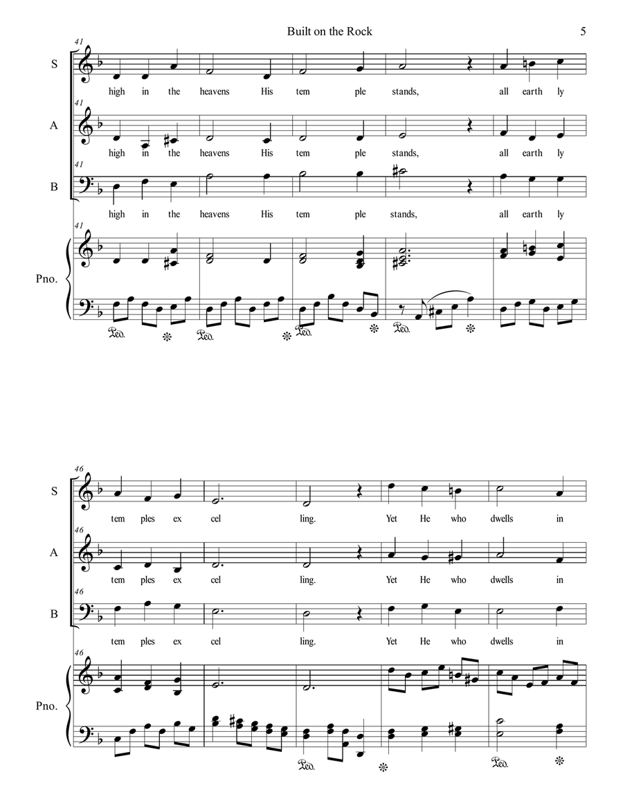 Built on the Rock 3-Part scores gallery preview page 5