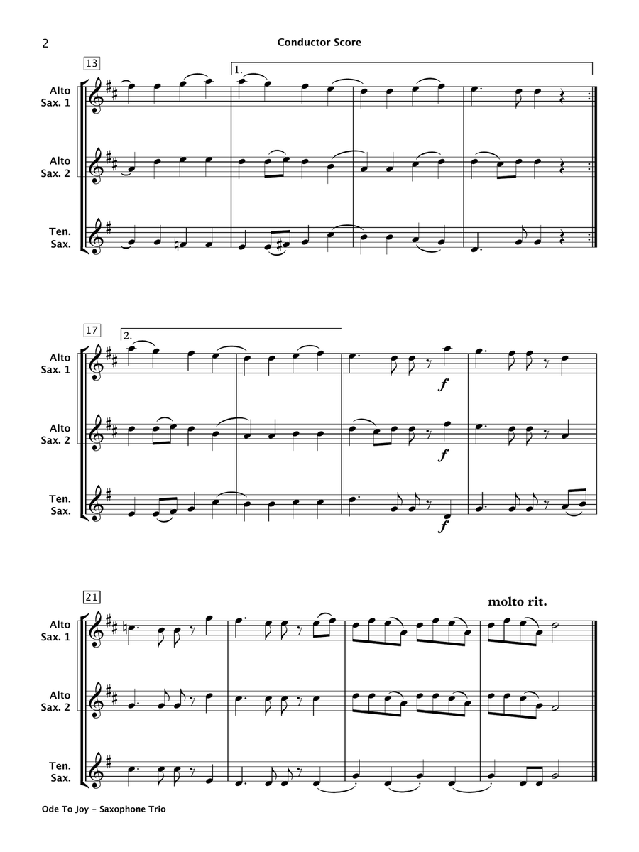 Easy Concert Classics - Saxophone Trios Book 1 Woodwind Trio scores gallery preview page 4