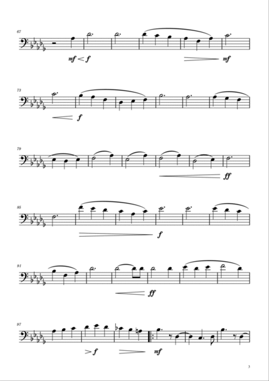Dmitri Shostakovich - Second Waltz - Bassoon solo Bassoon Solo scores gallery preview page 3