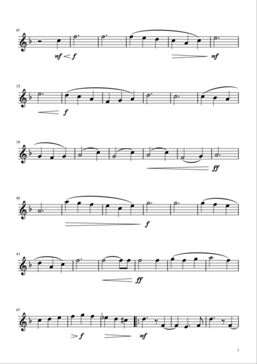 Dmitri Shostakovich - Second Waltz - Clarinet solo w/ Piano B-Flat Clarinet scores gallery preview page 3