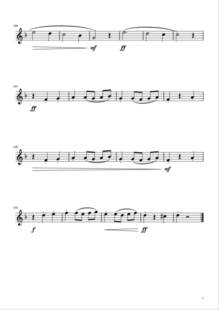Dmitri Shostakovich - Second Waltz - Clarinet solo w/ Piano B-Flat Clarinet scores gallery preview page 5
