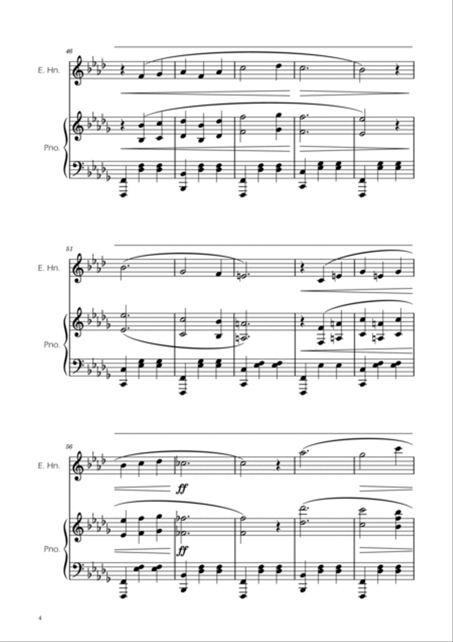 Dmitri Shostakovich - Second Waltz - English Horn solo w/ Piano English Horn scores gallery preview page 4