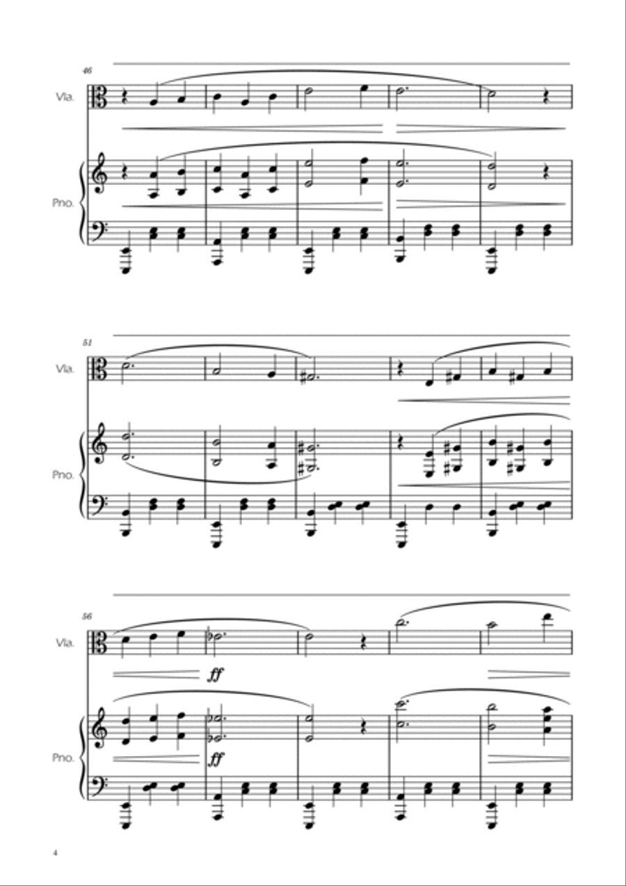 Dmitri Shostakovich - Second Waltz - Viola w/ Piano Viola scores gallery preview page 4
