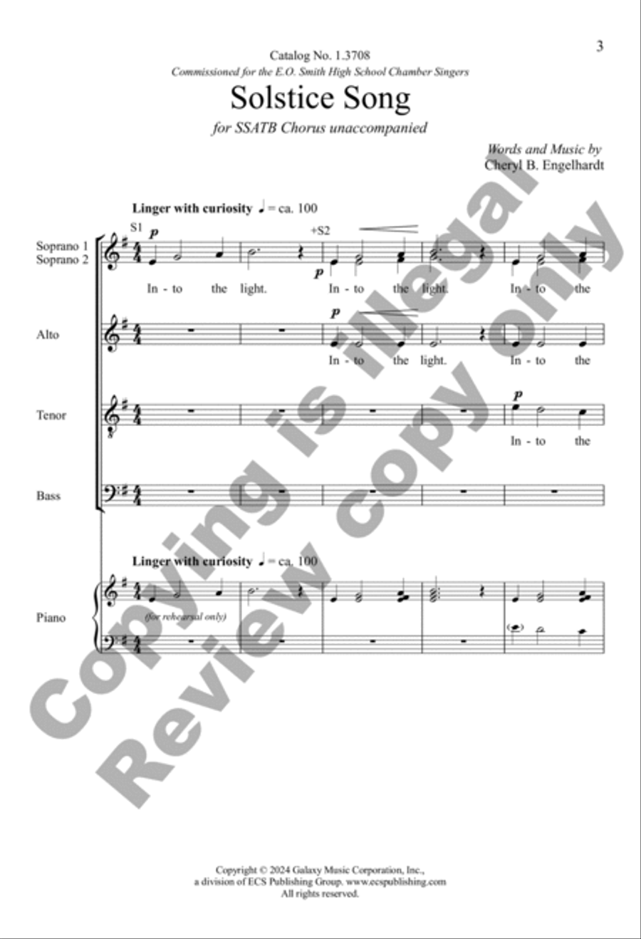 Solstice Song Solstice Song SSATB scores gallery preview page 3