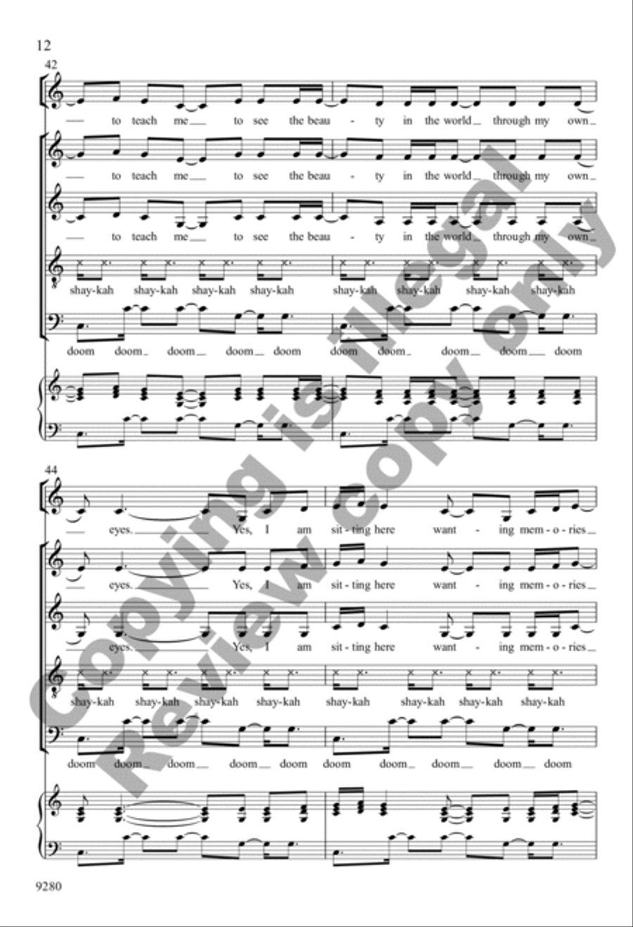 Wanting Memories Wanting Memories 4-Part scores gallery preview page 12