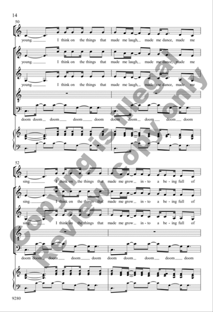 Wanting Memories Wanting Memories 4-Part scores gallery preview page 14