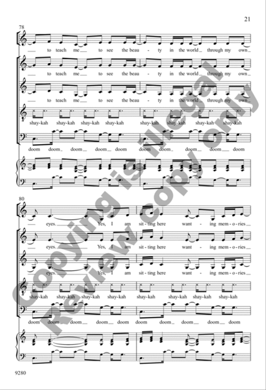 Wanting Memories Wanting Memories 4-Part scores gallery preview page 21