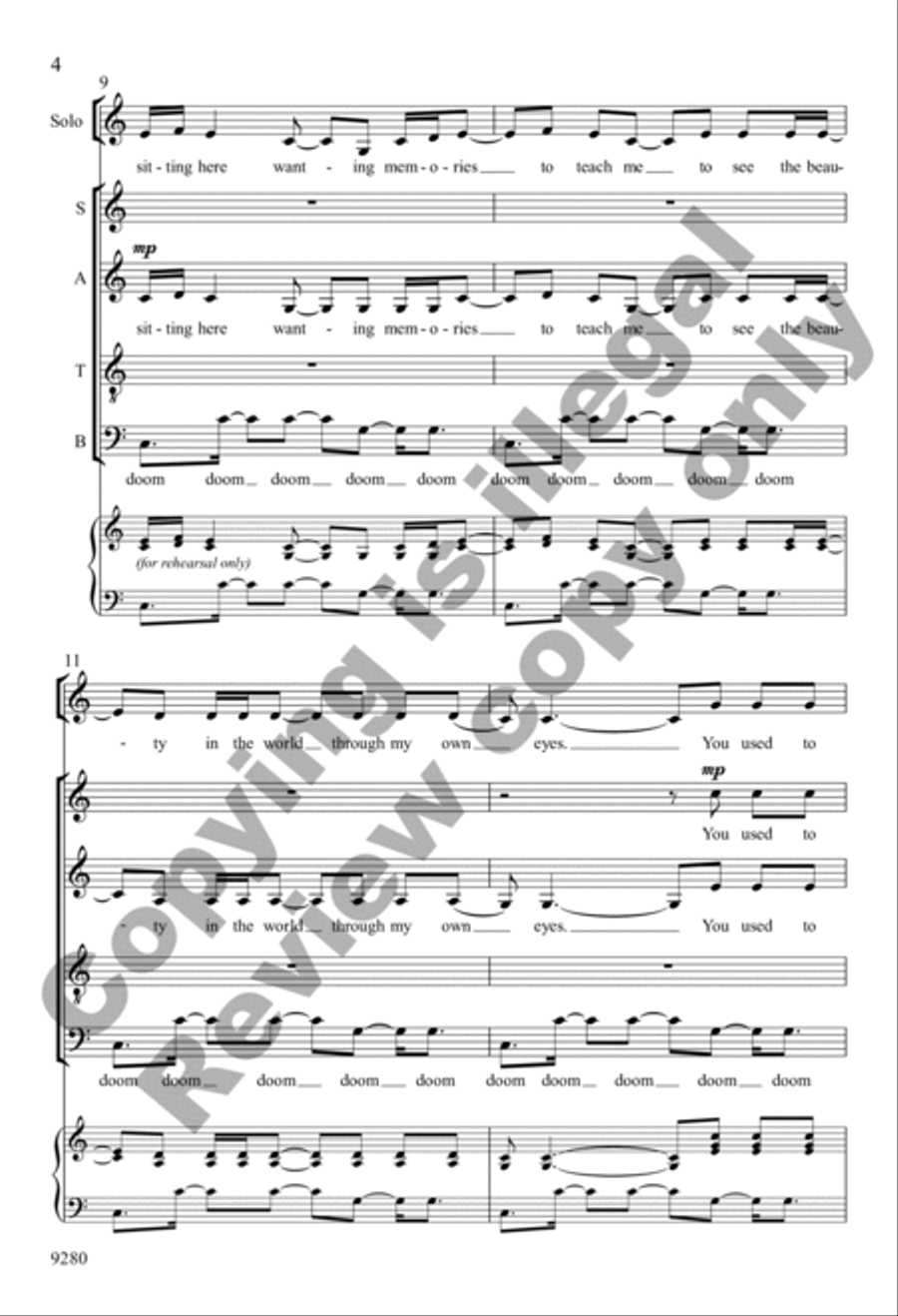 Wanting Memories Wanting Memories 4-Part scores gallery preview page 4