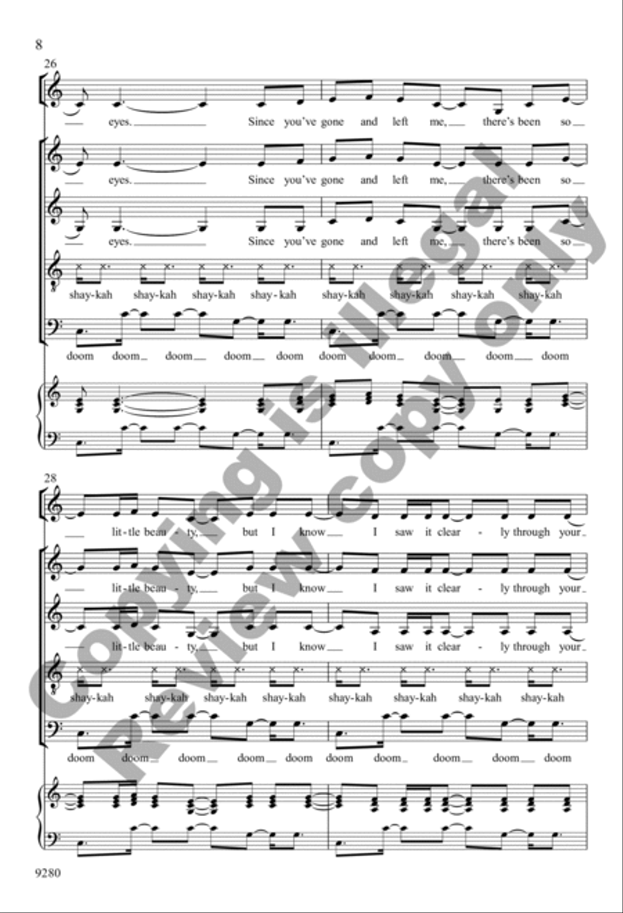 Wanting Memories Wanting Memories 4-Part scores gallery preview page 8