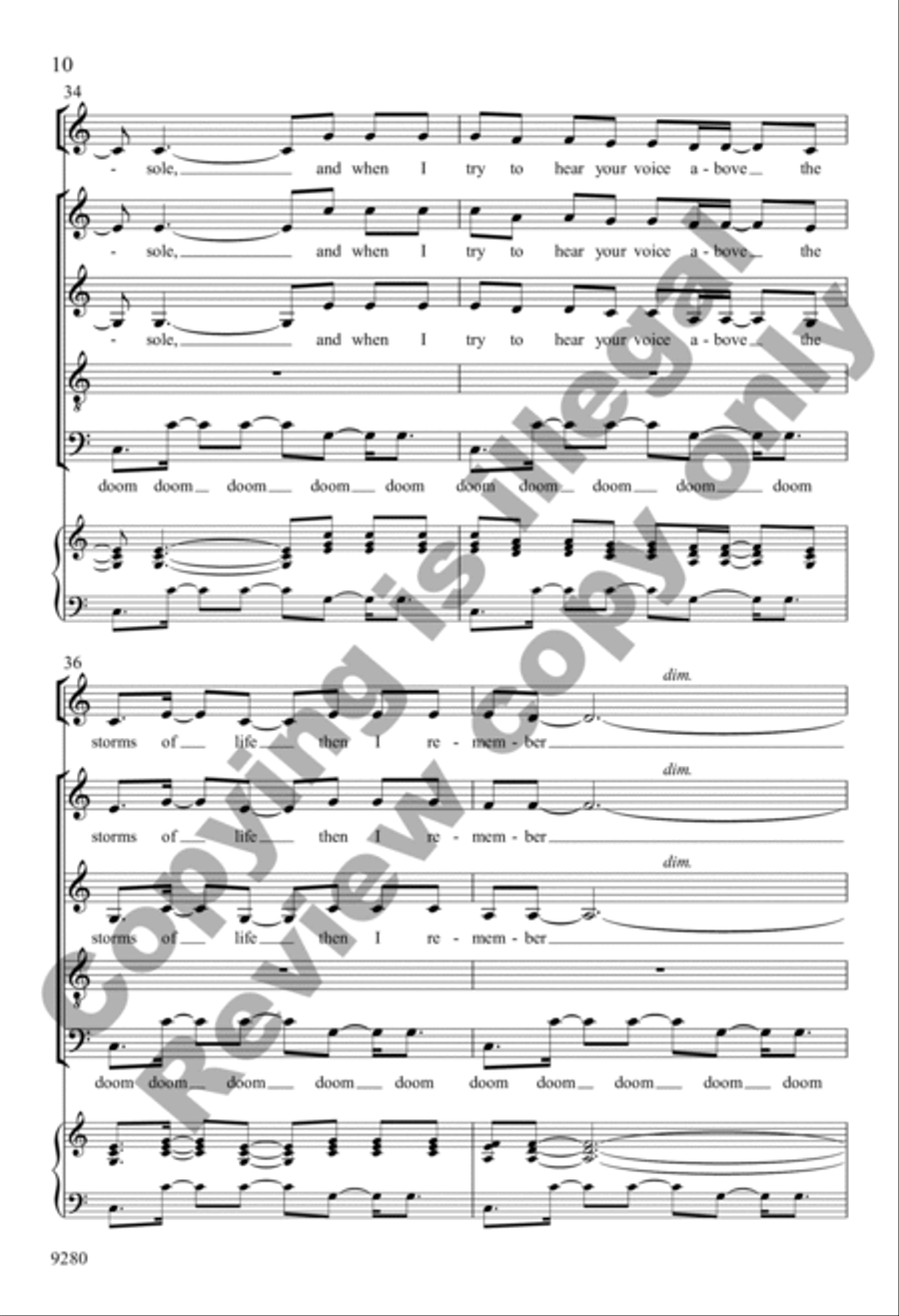 Wanting Memories Wanting Memories 4-Part scores gallery preview page 10