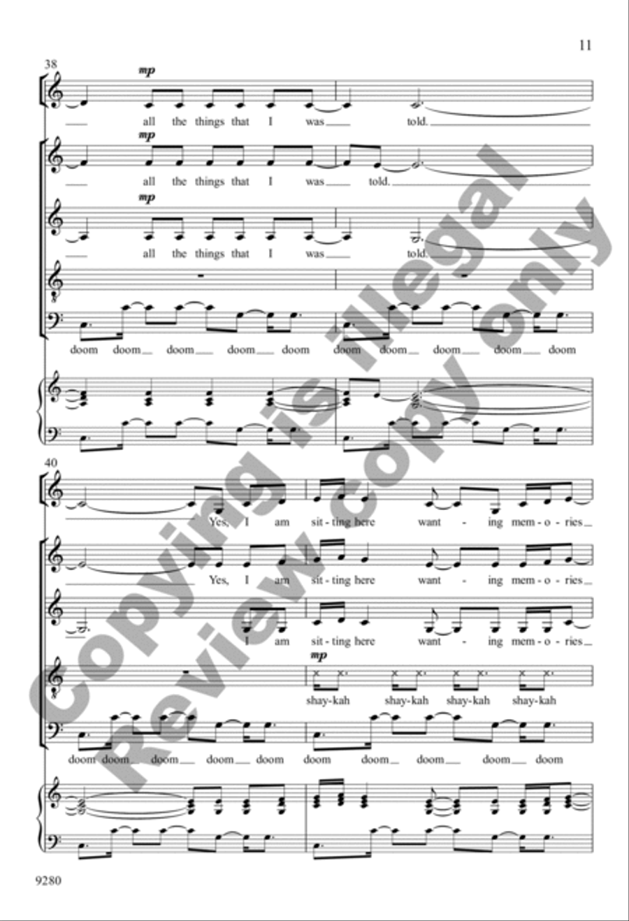 Wanting Memories Wanting Memories 4-Part scores gallery preview page 11