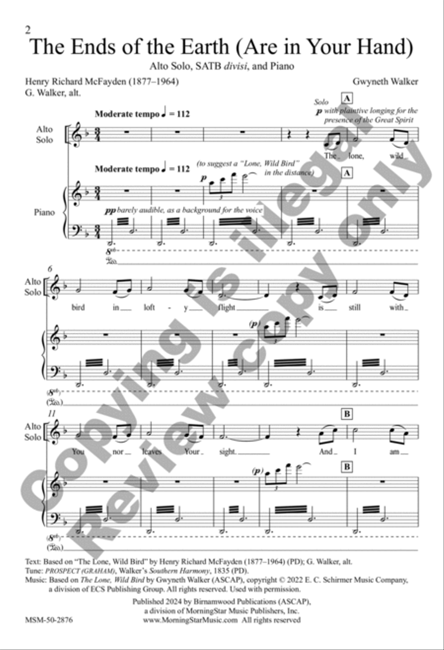 The Ends of the Earth The Ends of the Earth Divisi scores gallery preview page 2