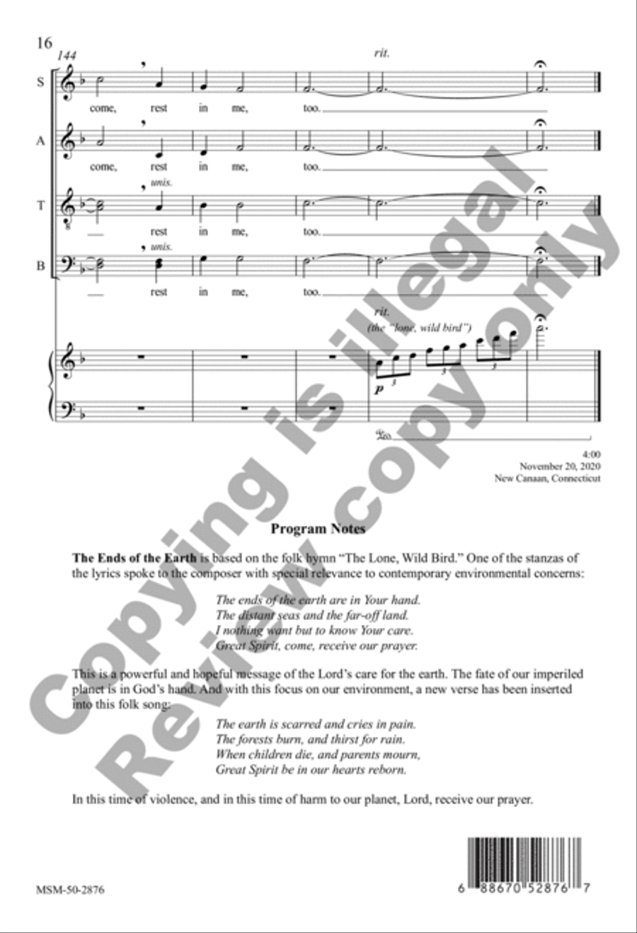 The Ends of the Earth The Ends of the Earth Divisi scores gallery preview page 16
