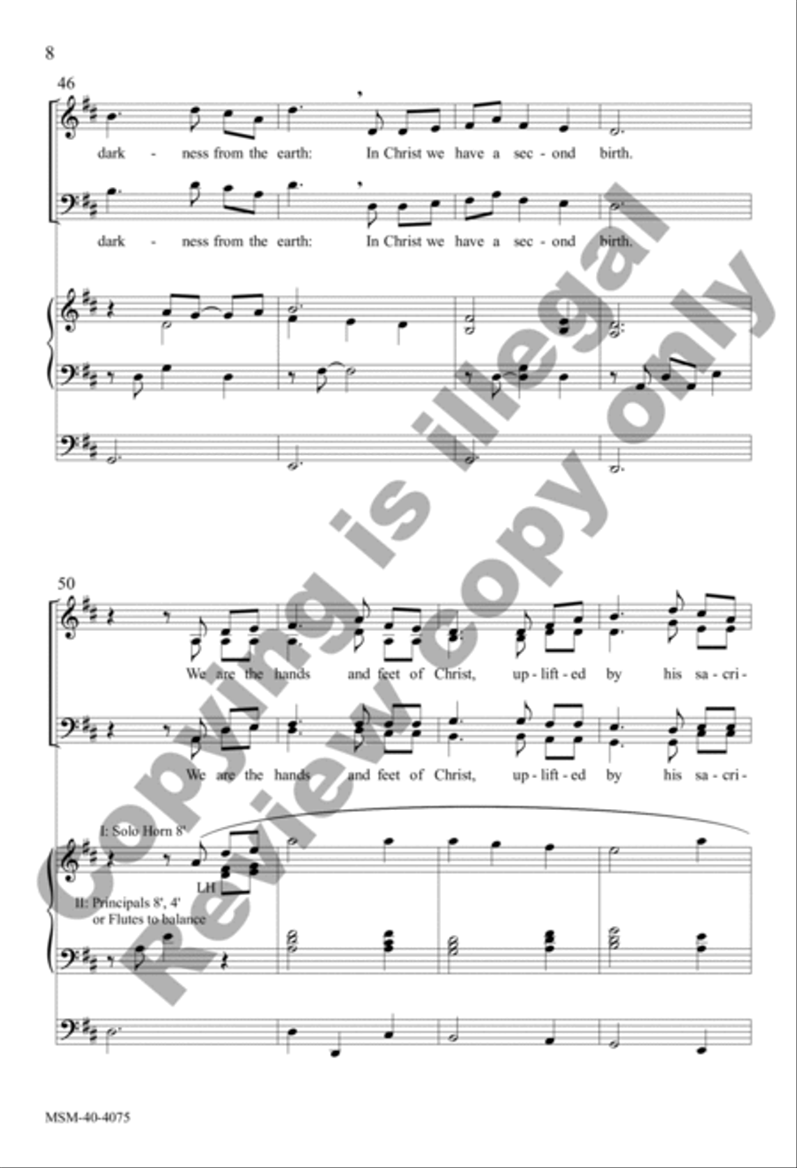 A Steady Flame to Light the Dark (Choral Score) 4-Part scores gallery preview page 8