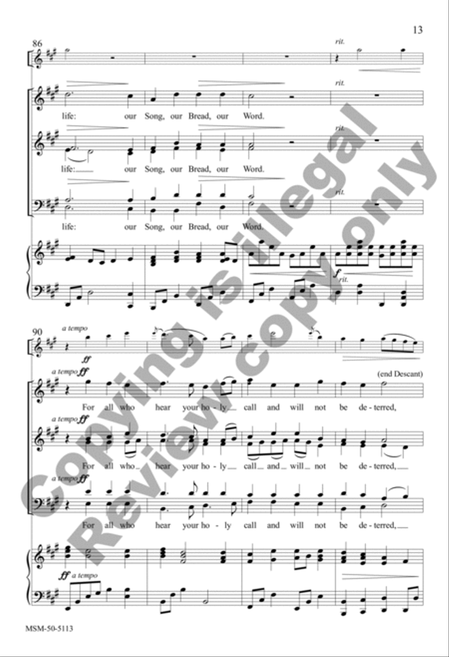For All Who Craft Their Words with Skill (Choral Score) 4-Part scores gallery preview page 12