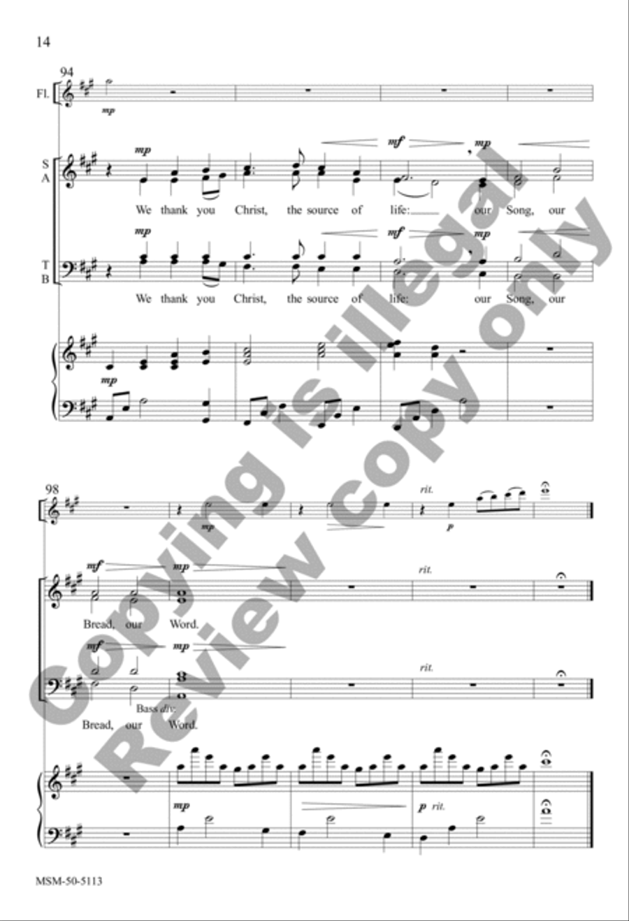 For All Who Craft Their Words with Skill (Choral Score) 4-Part scores gallery preview page 13