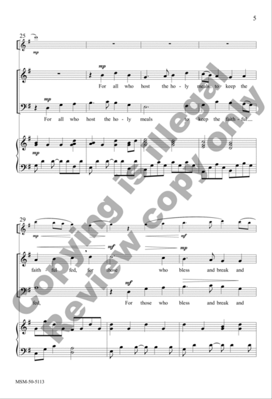 For All Who Craft Their Words with Skill (Choral Score) 4-Part scores gallery preview page 4