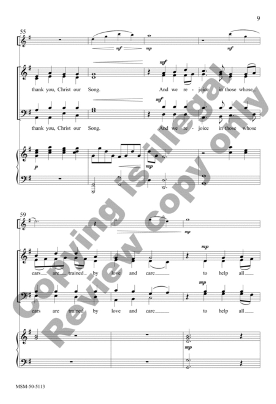 For All Who Craft Their Words with Skill (Choral Score) 4-Part scores gallery preview page 8