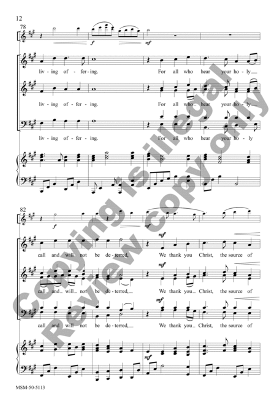 For All Who Craft Their Words with Skill (Choral Score) 4-Part scores gallery preview page 11