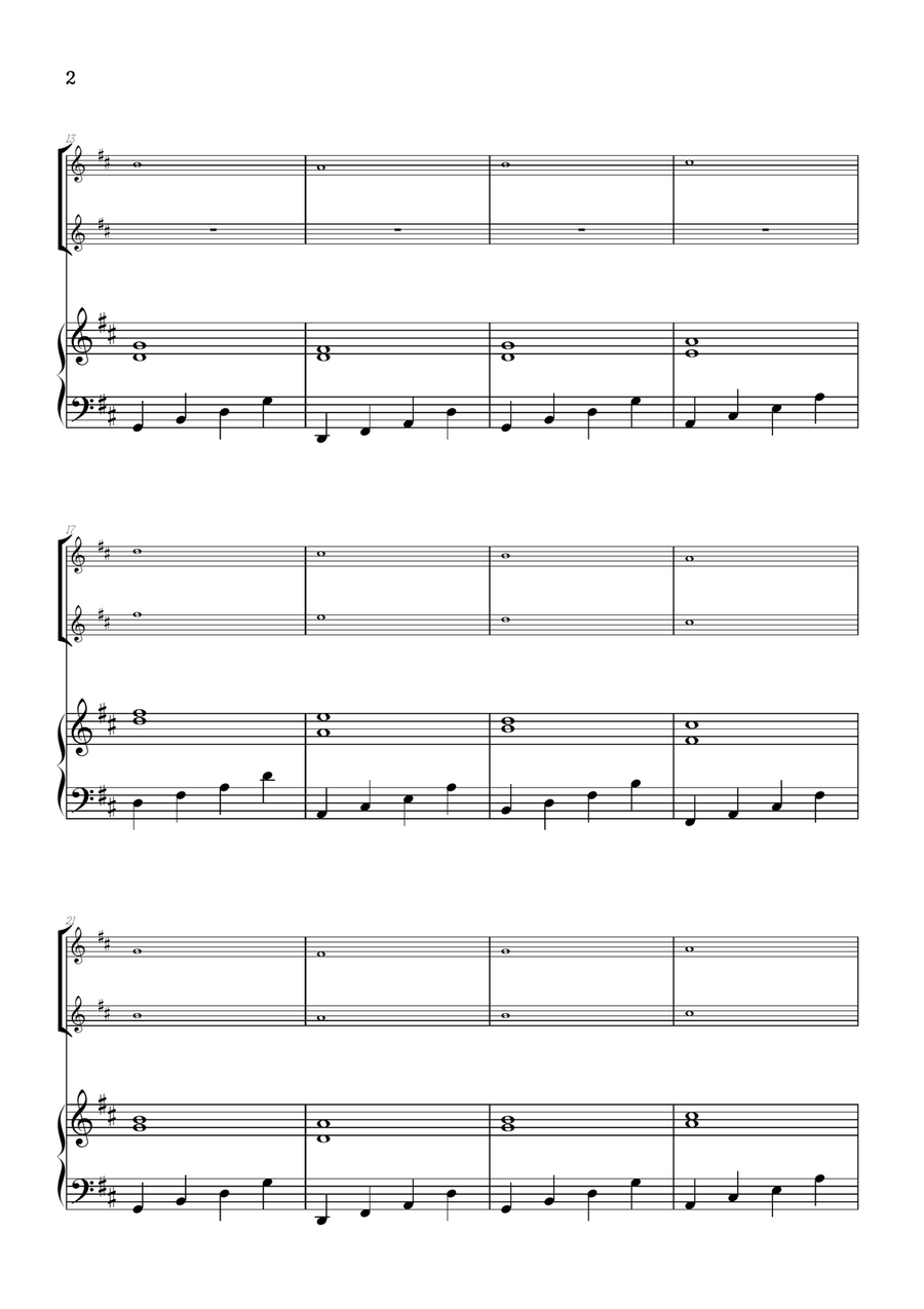 Pachelbel Canon in D • violin duet sheet music w/ piano accompaniment String Duet scores gallery preview page 2