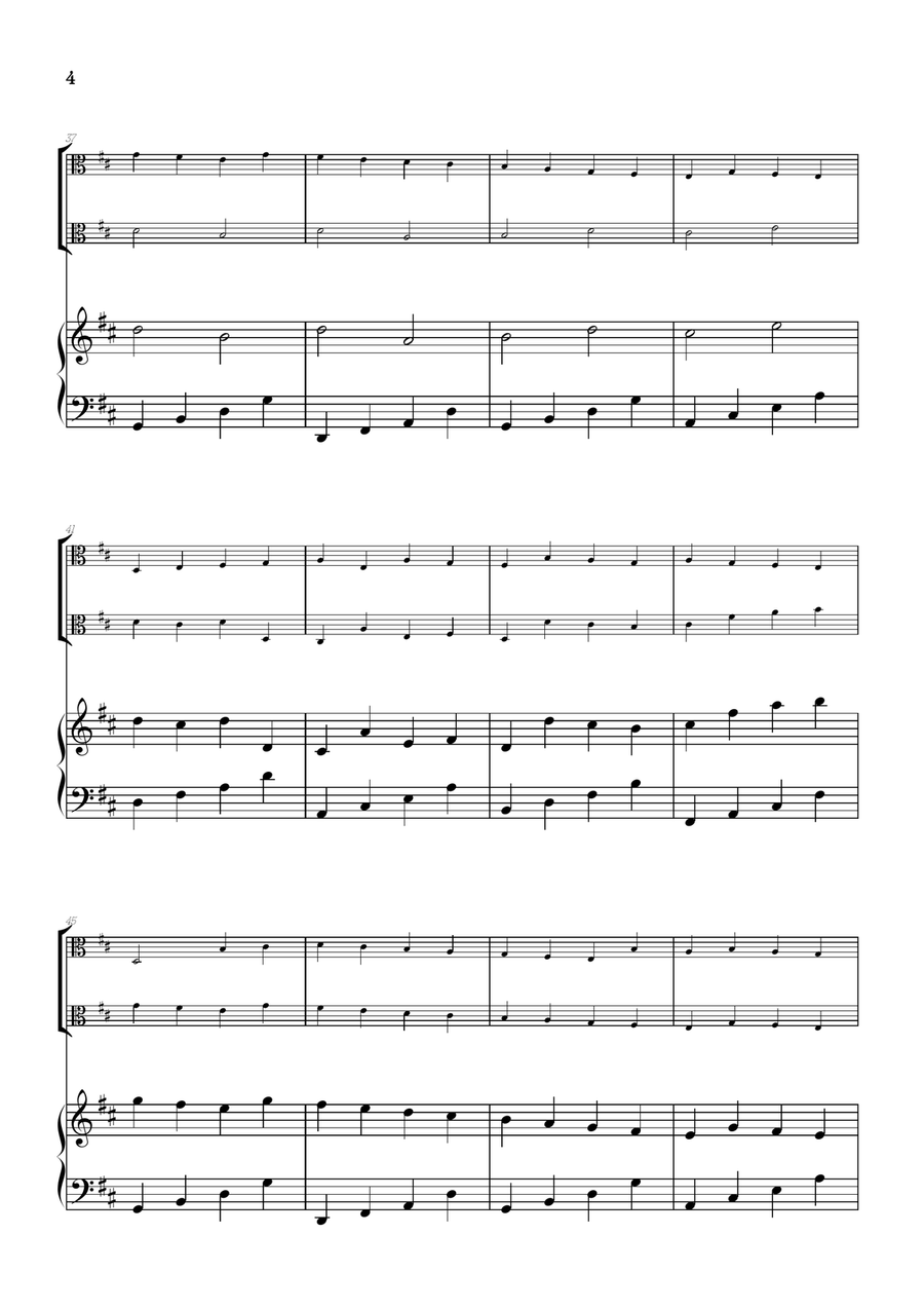 Pachelbel Canon in D • viola duet sheet music w/ piano accompaniment String Duet scores gallery preview page 4