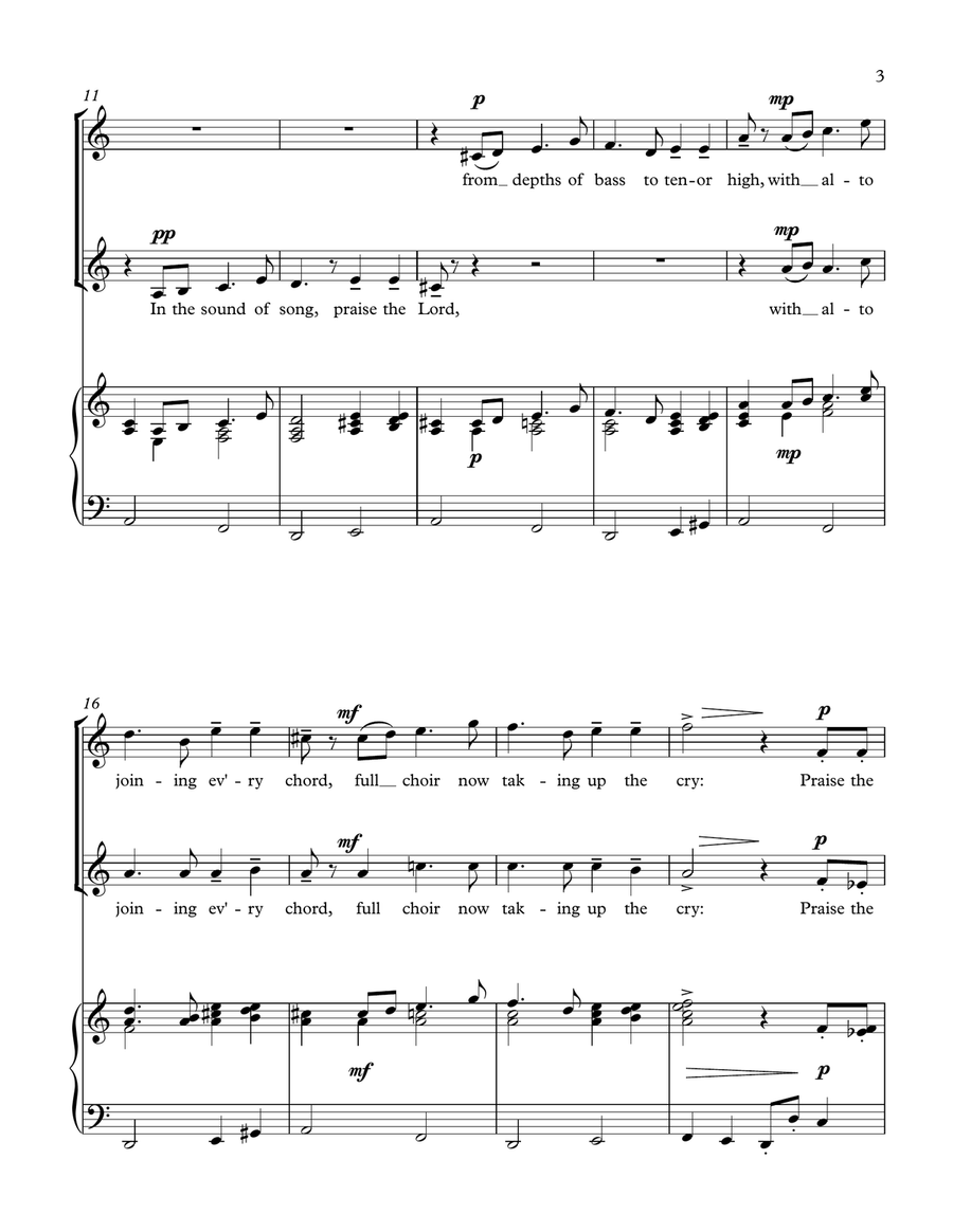 Praise the Lord (SA Version) SA scores gallery preview page 3