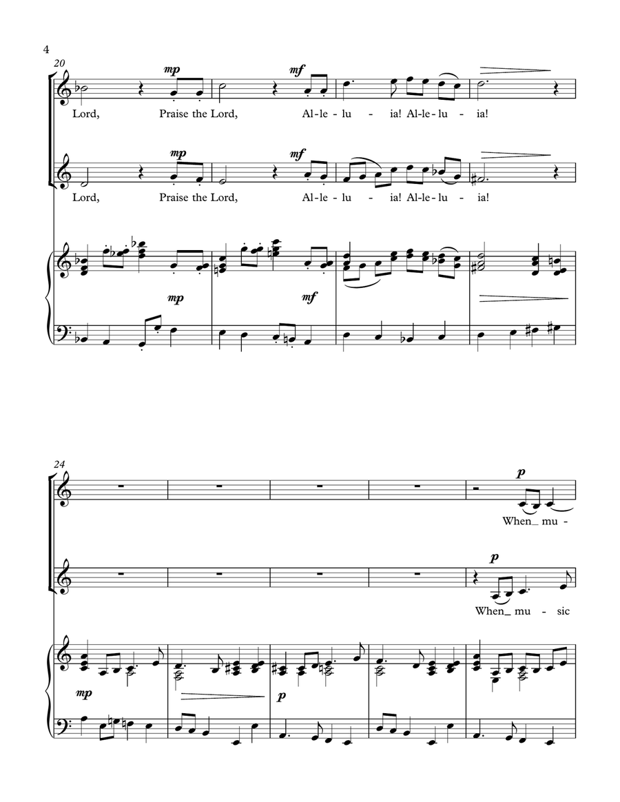 Praise the Lord (SA Version) SA scores gallery preview page 4