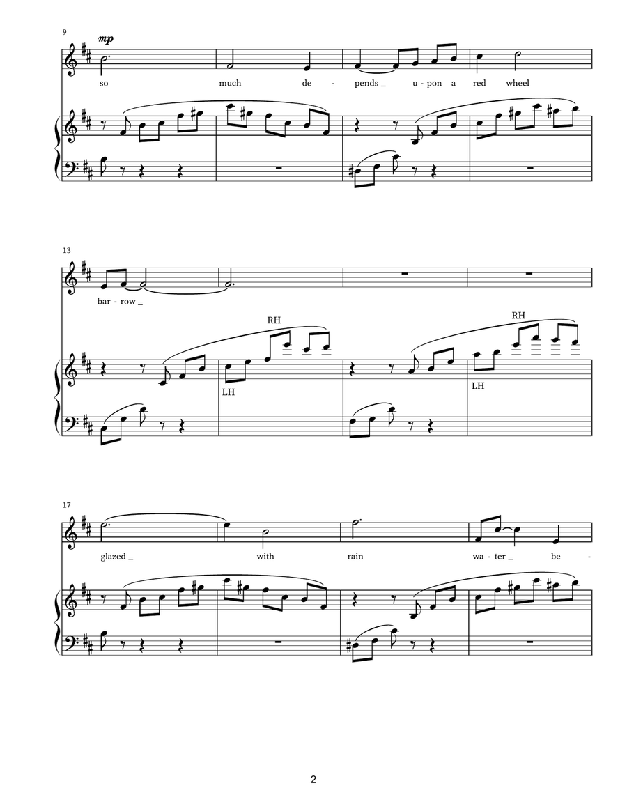 Three Poems of William Carlos Williams Chamber Music scores gallery preview page 3