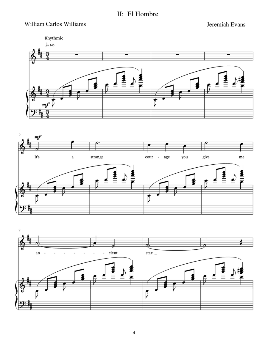 Three Poems of William Carlos Williams Chamber Music scores gallery preview page 5