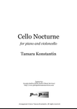 Cello Nocturne - by Tamara Konstantin